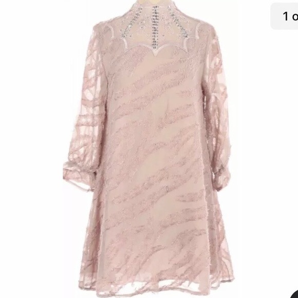 Stylewe Yishangria Pink Dress Embellished Spiderweb Look Witchie Core Vibe Small - Picture 2 of 11